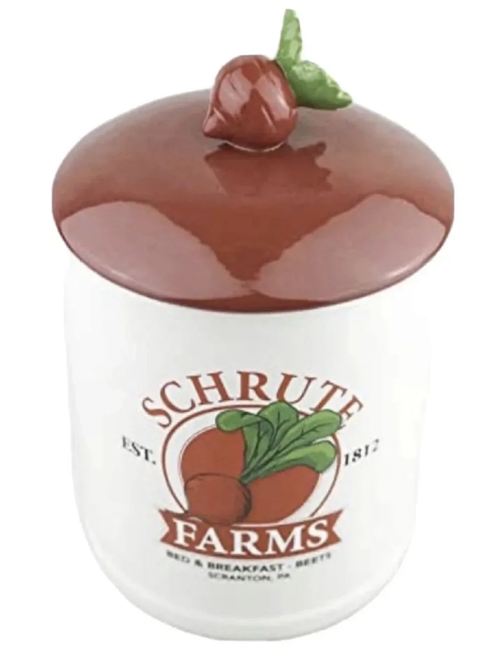 The Office Schrute Farms Beets Dwight NBC Large Canister Cookie Jar New NWT